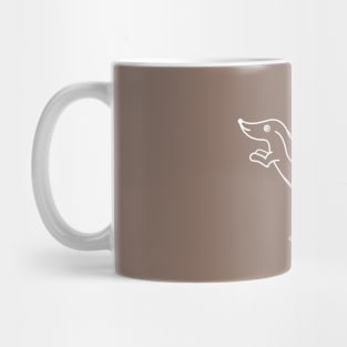 Miniature Dachshund JUMPING -White- Mug